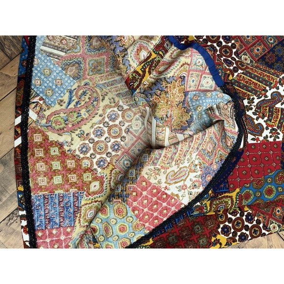 Handmade Full Length Patch Work Look Twill Skirt, Sz: S ? (b9) Festival Boho - Picture 4 of 9